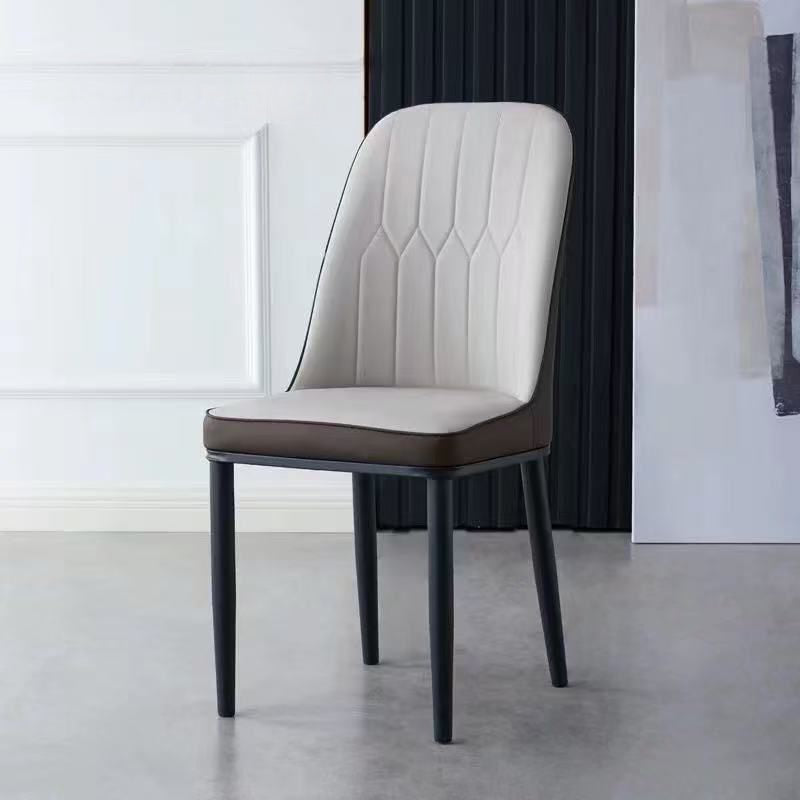 Quilted Dining Chair - Modern Two-Tone Upholstered Seating