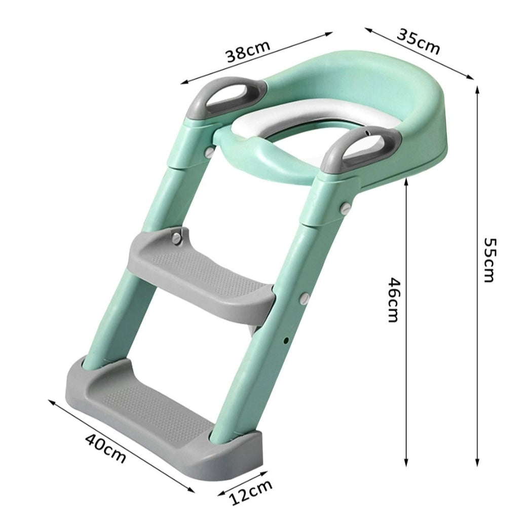 Kids Toilet Training Seat with Step Ladder - Adjustable Potty Trainer 1-6 Years