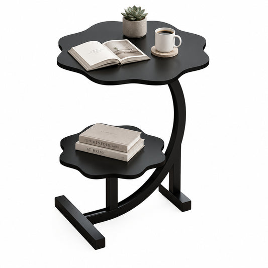 Flower-Shaped 2-Tier Side Table
