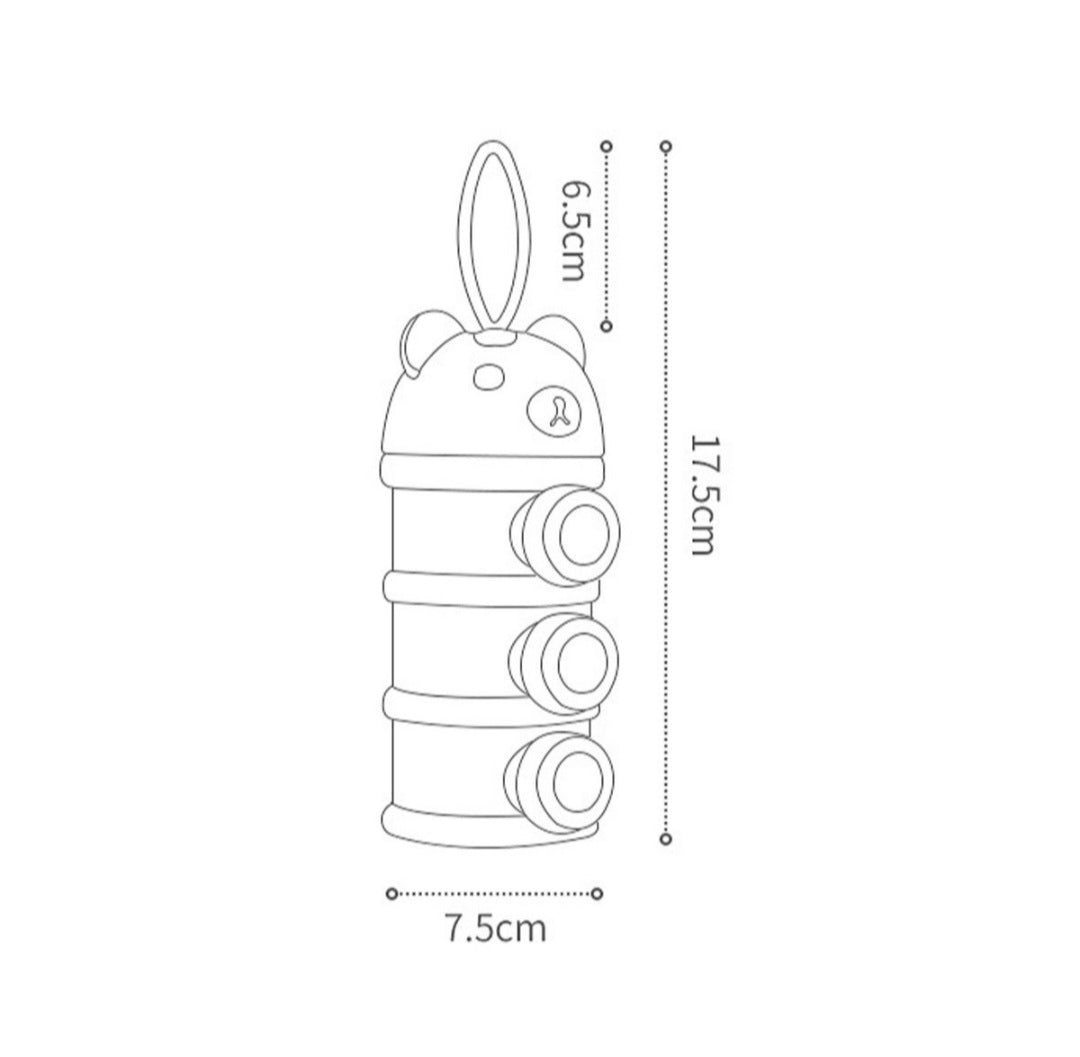 Illustration of a bear-shaped keychain with dimensions labeled