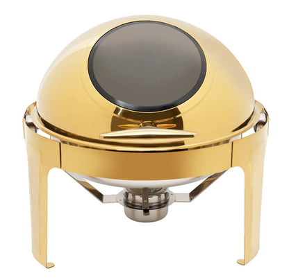 Roll Top Chafing Dish 9L with Window View - Stainless Steel