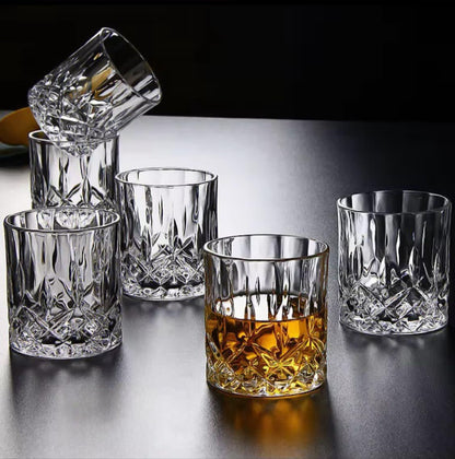 Crystal Whiskey Glasses Set of 6 – Premium Glass Tumblers