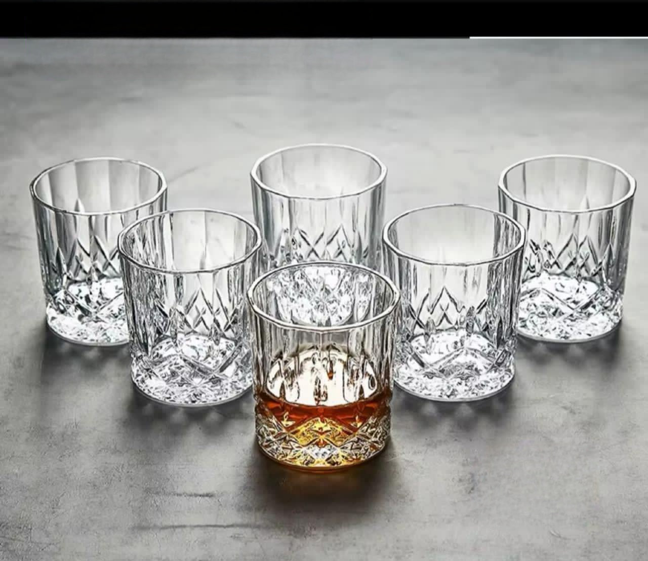 Crystal Whiskey Glasses Set of 6 – Premium Glass Tumblers