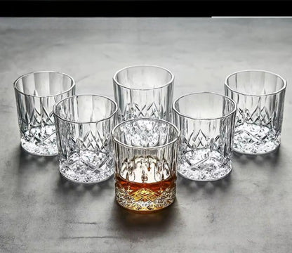 Crystal Whiskey Glasses Set of 6 – Premium Glass Tumblers