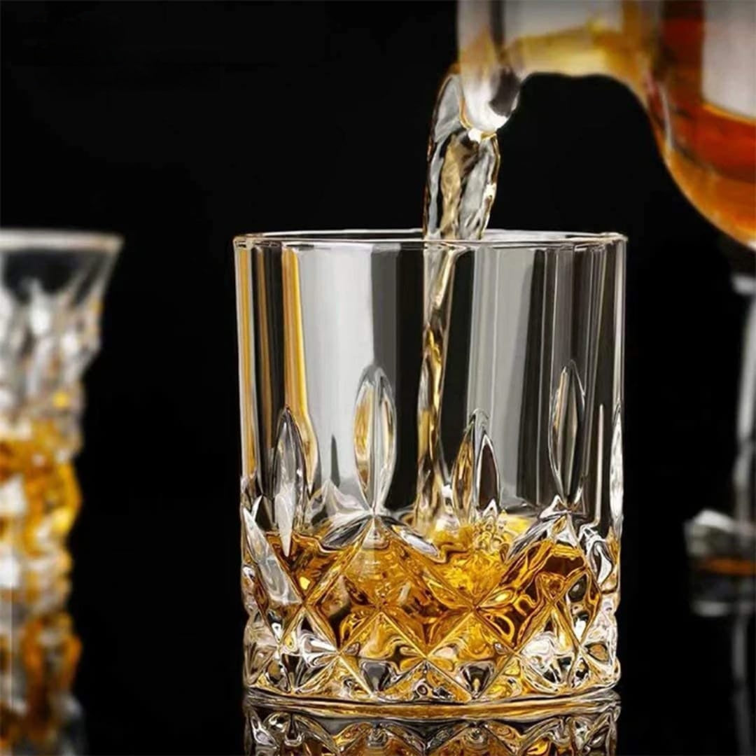 Crystal Whiskey Glasses Set of 6 – Premium Glass Tumblers