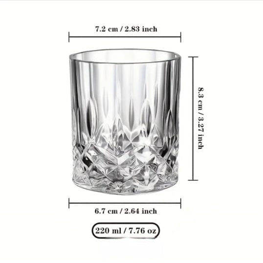 Crystal Whiskey Glasses Set of 6 – Premium Glass Tumblers