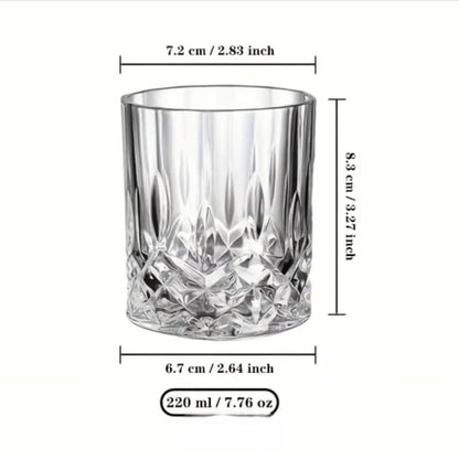 Crystal Whiskey Glasses Set of 6 – Premium Glass Tumblers
