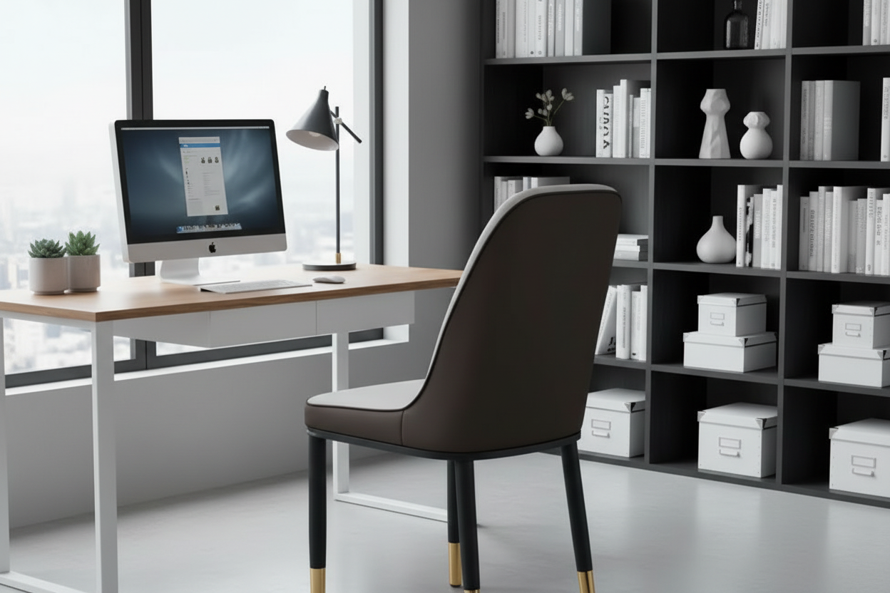 Quilted Dining Chair - Modern Two-Tone Upholstered Seating