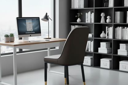 Quilted Dining Chair - Modern Two-Tone Upholstered Seating