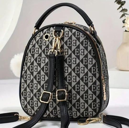 Stylish Mini Backpack with Charm Keychain