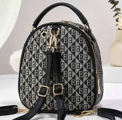 Stylish Mini Backpack with Charm Keychain