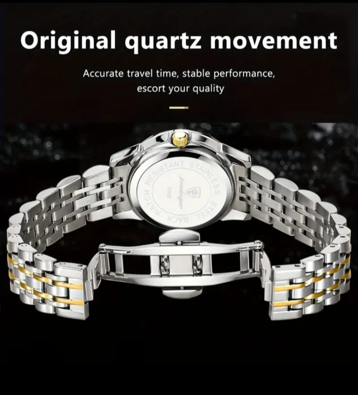 Poedagar Men's Luxury Stainless Steel Watch - Quartz Analog