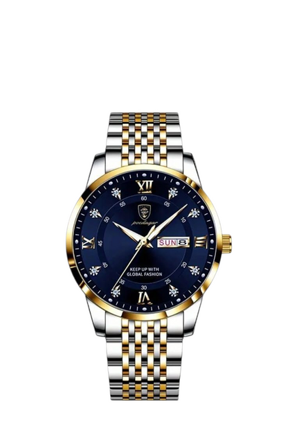 Poedagar Men's Luxury Stainless Steel Watch - Quartz Analog
