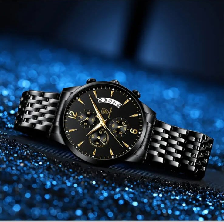 Poedagar Men's Luxury Watch – Stainless Steel Quartz Timepiece