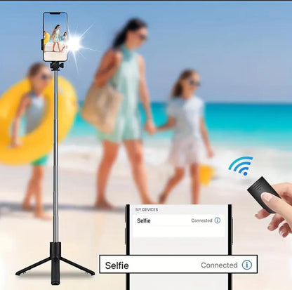 127cm Extra-Long Wireless Selfie Stick with Tripod & Remote