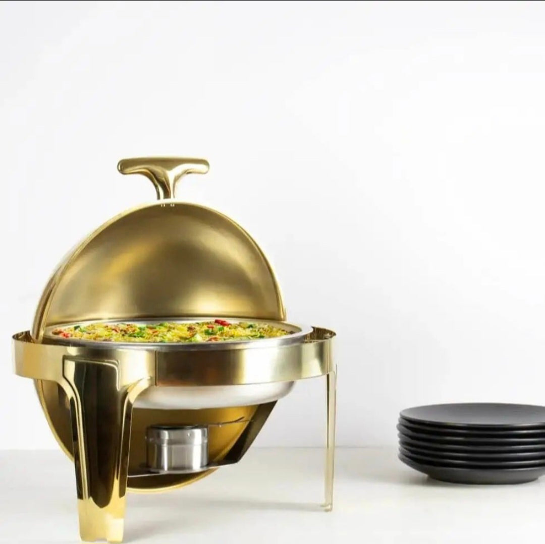 10L Roll Top Chafing Dish – Stainless Steel Buffet Food Warmer