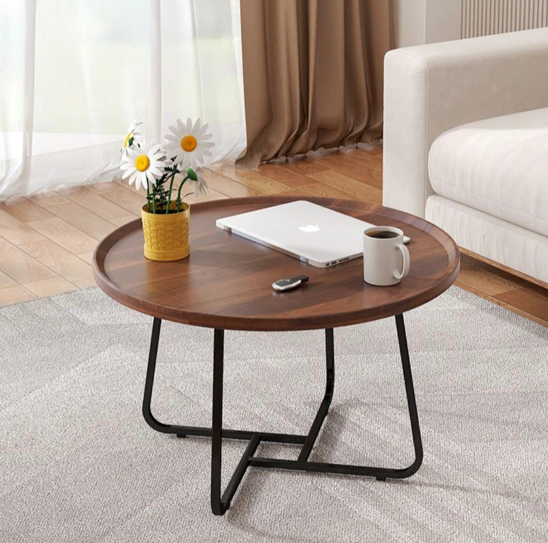 Nesting Duo Coffee Tables – Modern Wood & Metal Set
