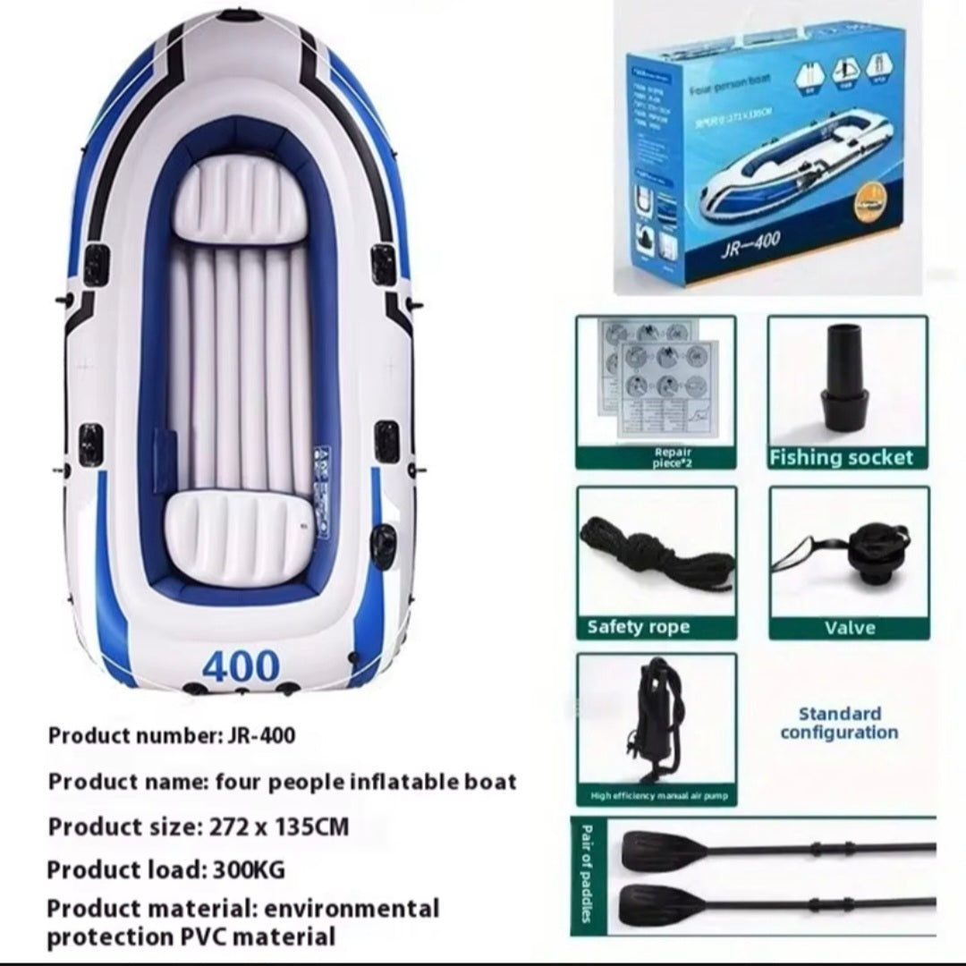 Inflatable Boat with Oars and Manual pump
