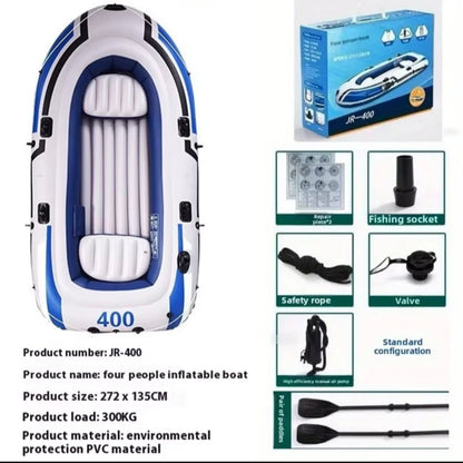 Inflatable Boat with Oars and Manual pump