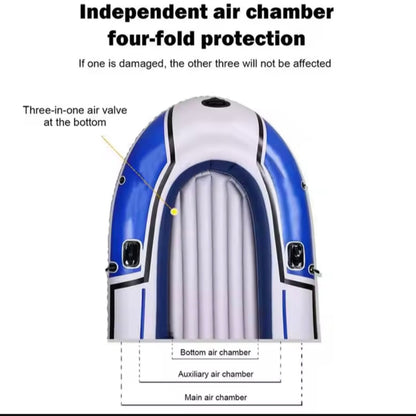 Inflatable Boat with Oars and Manual pump