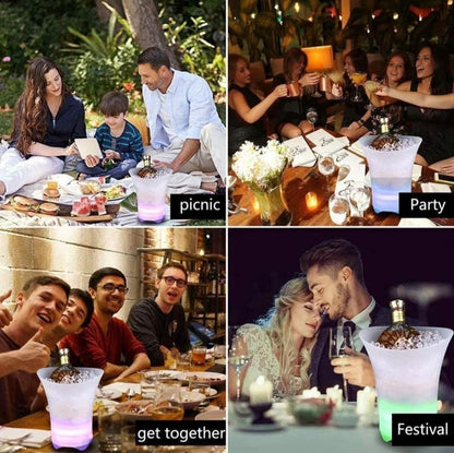 Collage of four different social gatherings labeled 'picnic', 'Party', 'get together', and 'Festival'.