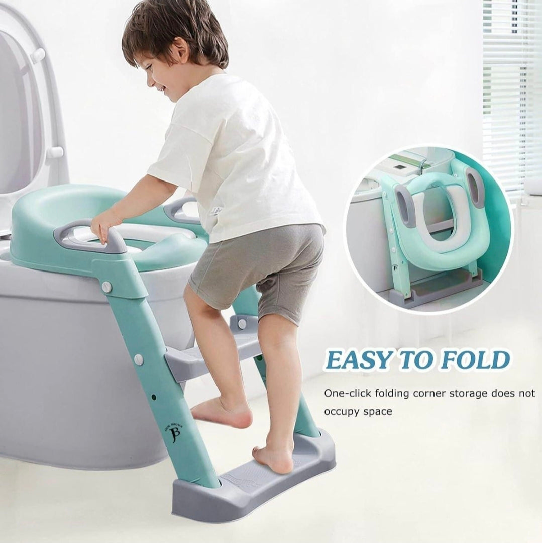 Kids Toilet Training Seat with Step Ladder - Adjustable Potty Trainer 1-6 Years