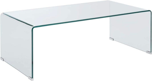 Tempered Glass Coffee Table - Modern Minimalist Design for Living Spaces