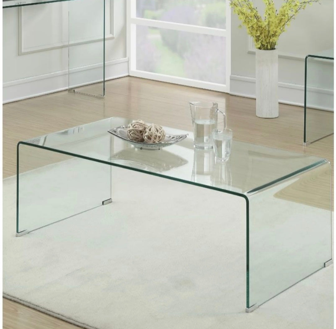 Tempered Glass Coffee Table - Modern Minimalist Design for Living Spaces