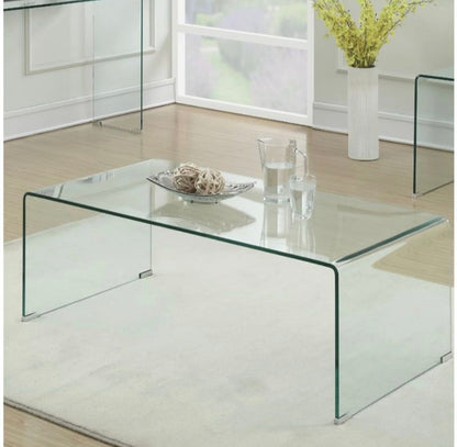 Tempered Glass Coffee Table - Modern Minimalist Design for Living Spaces