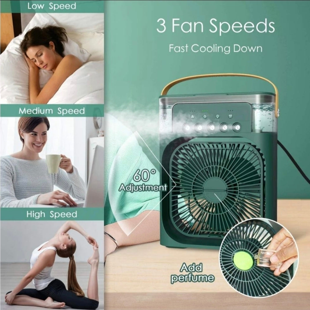 7 Colours LED Portable Air Cooler Fan Medium