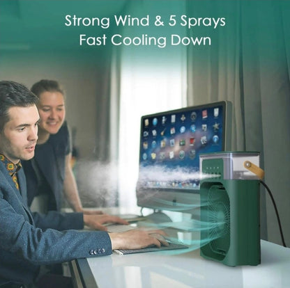 7 Colours LED Portable Air Cooler Fan Medium