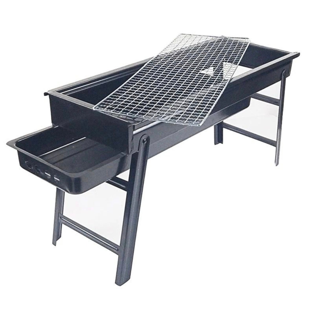 Portable BBQ Braai Stand – Foldable Charcoal Grill for Camping & Outdoor
