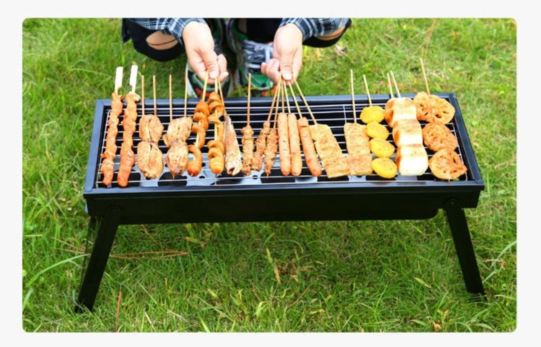 Portable BBQ Braai Stand – Foldable Charcoal Grill for Camping & Outdoor