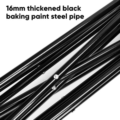 16mm thickened black baking paint steel pipe on a white background