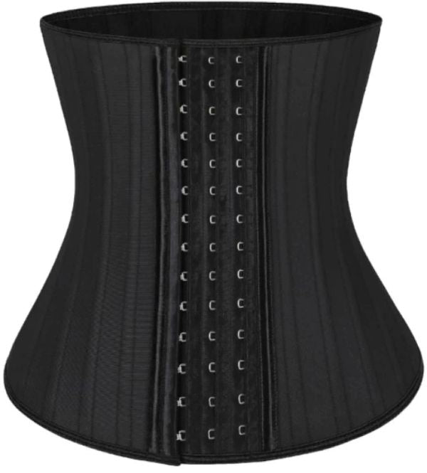 Black waist trainer on a white background
