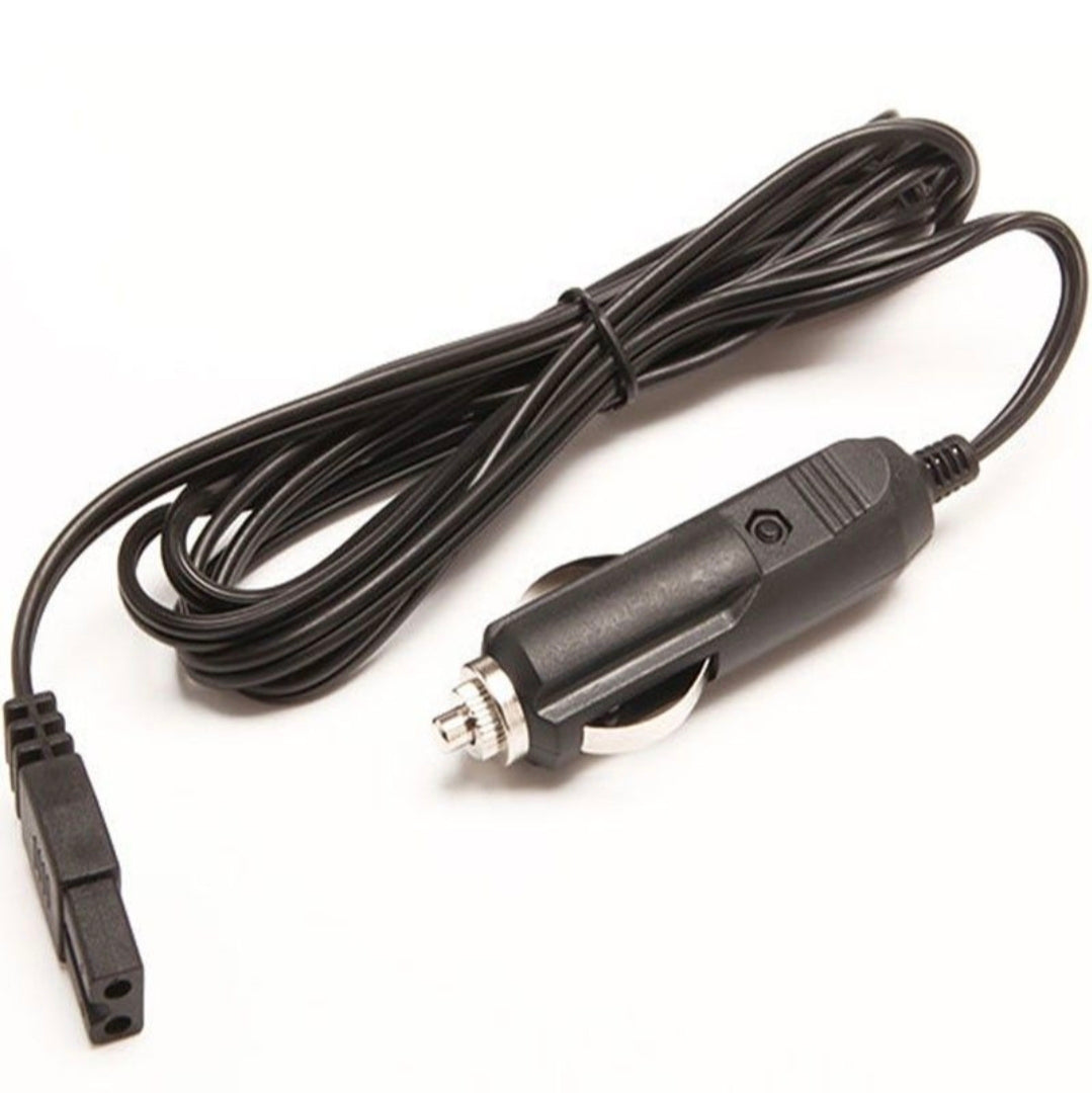 Car charger cable with plug on a white background