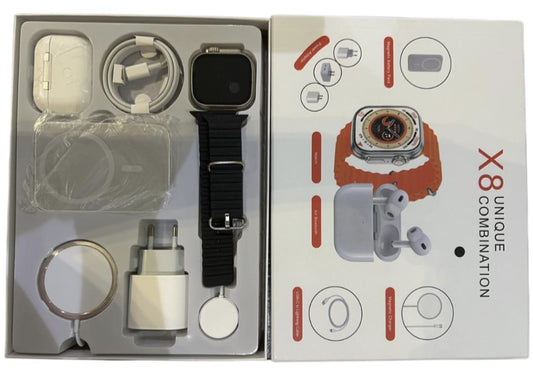 Smart Watch with Complete Charging Set – X8 Bundle